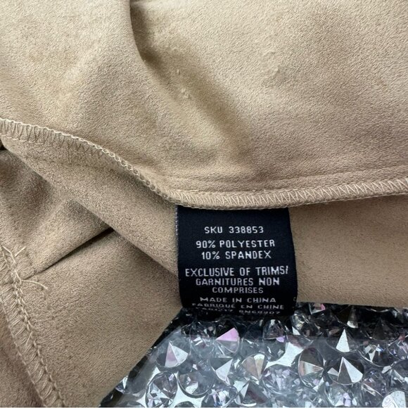 Le chateau button down blouse suede style feel fabric taupe grey brown gray - Picture 11 of 16